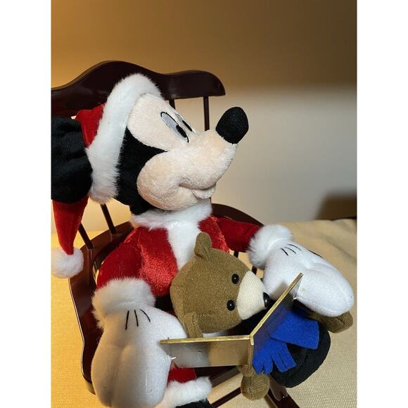Disney Animated Rockin Santa Mickey Mouse Reads Twas the Night Before Christmas - Picture 3 of 9